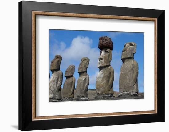 Chile, Easter Island, Rapa Nui NP, Ahu Tongariki. Moi Statues-Cindy Miller Hopkins-Framed Photographic Print