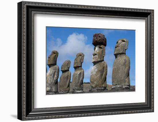 Chile, Easter Island, Rapa Nui NP, Ahu Tongariki. Moi Statues-Cindy Miller Hopkins-Framed Photographic Print