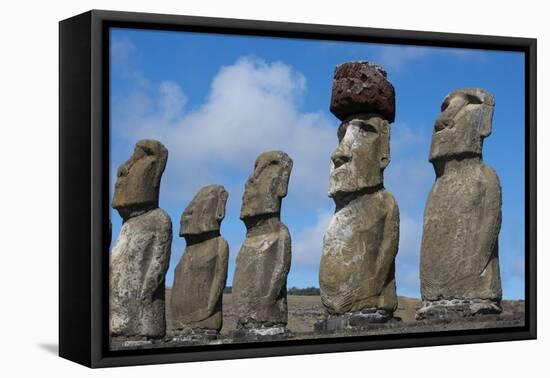 Chile, Easter Island, Rapa Nui NP, Ahu Tongariki. Moi Statues-Cindy Miller Hopkins-Framed Premier Image Canvas