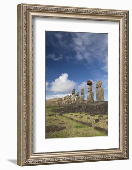 Chile, Easter Island, Rapa Nui NP, Ahu Tongariki. Moi Statues-Cindy Miller Hopkins-Framed Photographic Print