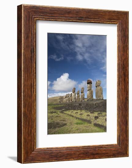 Chile, Easter Island, Rapa Nui NP, Ahu Tongariki. Moi Statues-Cindy Miller Hopkins-Framed Photographic Print