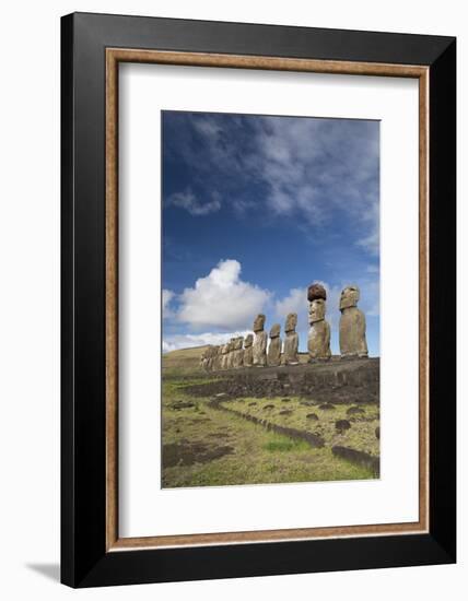 Chile, Easter Island, Rapa Nui NP, Ahu Tongariki. Moi Statues-Cindy Miller Hopkins-Framed Photographic Print