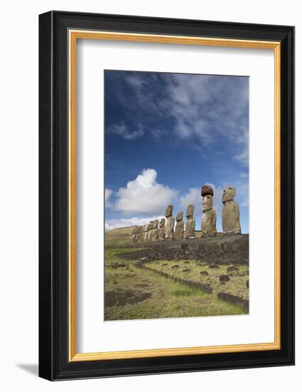 Chile, Easter Island, Rapa Nui NP, Ahu Tongariki. Moi Statues-Cindy Miller Hopkins-Framed Photographic Print