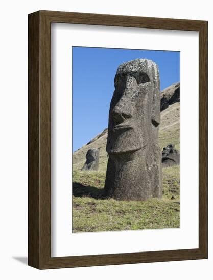 Chile, Easter Island. Rapa Nui NP, Historic Site of Rano Raraku-Cindy Miller Hopkins-Framed Photographic Print