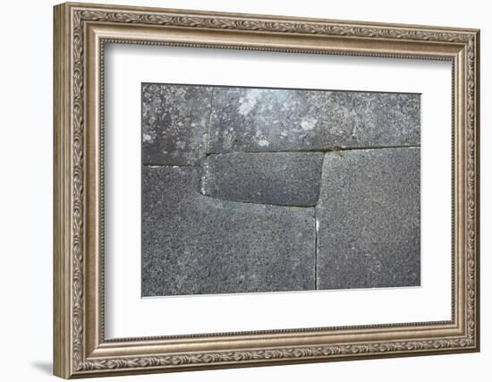 Chile, Easter Island, Vinapu. Ceremonial Platform with Slabs of Basalt-Cindy Miller Hopkins-Framed Photographic Print