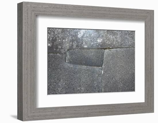 Chile, Easter Island, Vinapu. Ceremonial Platform with Slabs of Basalt-Cindy Miller Hopkins-Framed Photographic Print