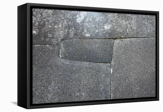 Chile, Easter Island, Vinapu. Ceremonial Platform with Slabs of Basalt-Cindy Miller Hopkins-Framed Premier Image Canvas