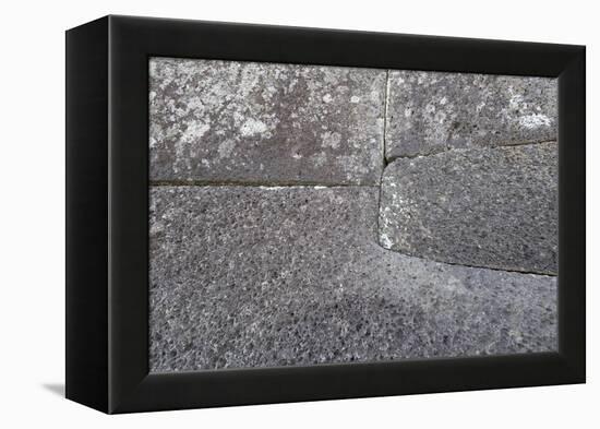 Chile, Easter Island, Vinapu. Ceremonial Platform with Slabs of Basalt-Cindy Miller Hopkins-Framed Premier Image Canvas