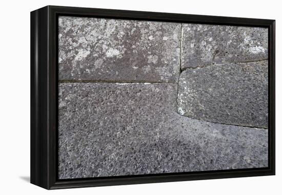 Chile, Easter Island, Vinapu. Ceremonial Platform with Slabs of Basalt-Cindy Miller Hopkins-Framed Premier Image Canvas