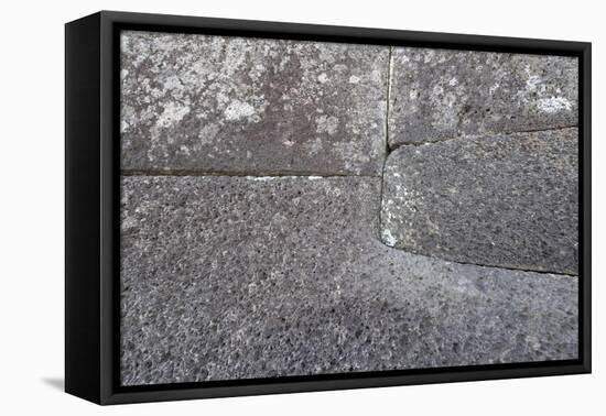 Chile, Easter Island, Vinapu. Ceremonial Platform with Slabs of Basalt-Cindy Miller Hopkins-Framed Premier Image Canvas