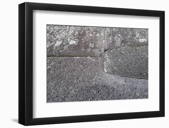 Chile, Easter Island, Vinapu. Ceremonial Platform with Slabs of Basalt-Cindy Miller Hopkins-Framed Photographic Print