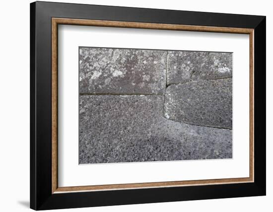 Chile, Easter Island, Vinapu. Ceremonial Platform with Slabs of Basalt-Cindy Miller Hopkins-Framed Photographic Print