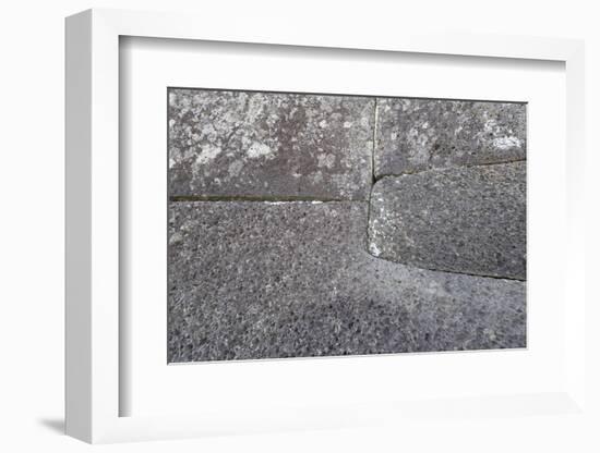 Chile, Easter Island, Vinapu. Ceremonial Platform with Slabs of Basalt-Cindy Miller Hopkins-Framed Photographic Print