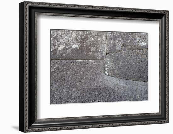 Chile, Easter Island, Vinapu. Ceremonial Platform with Slabs of Basalt-Cindy Miller Hopkins-Framed Photographic Print