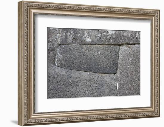 Chile, Easter Island, Vinapu. Ceremonial Platform with Slabs of Basalt-Cindy Miller Hopkins-Framed Photographic Print