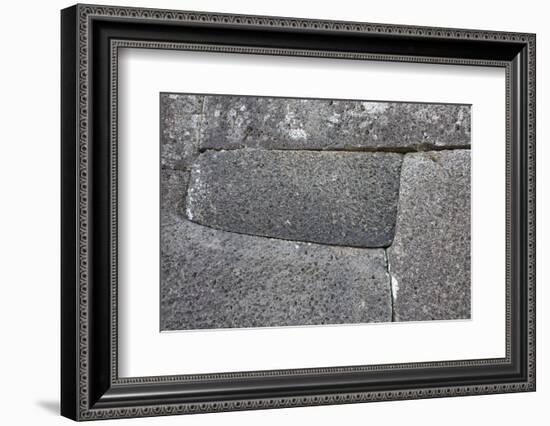 Chile, Easter Island, Vinapu. Ceremonial Platform with Slabs of Basalt-Cindy Miller Hopkins-Framed Photographic Print