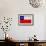 Chile Flag Design with Wood Patterning - Flags of the World Series-Philippe Hugonnard-Framed Art Print displayed on a wall