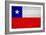 Chile Flag Design with Wood Patterning - Flags of the World Series-Philippe Hugonnard-Framed Art Print