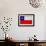 Chile Flag Design with Wood Patterning - Flags of the World Series-Philippe Hugonnard-Framed Art Print displayed on a wall