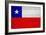 Chile Flag Design with Wood Patterning - Flags of the World Series-Philippe Hugonnard-Framed Art Print