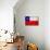 Chile Flag Design with Wood Patterning - Flags of the World Series-Philippe Hugonnard-Mounted Art Print displayed on a wall