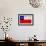 Chile Flag Design with Wood Patterning - Flags of the World Series-Philippe Hugonnard-Framed Art Print displayed on a wall