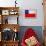 Chile Flag Design with Wood Patterning - Flags of the World Series-Philippe Hugonnard-Framed Stretched Canvas displayed on a wall