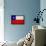 Chile Flag Design with Wood Patterning - Flags of the World Series-Philippe Hugonnard-Framed Stretched Canvas displayed on a wall