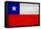 Chile Flag Design with Wood Patterning - Flags of the World Series-Philippe Hugonnard-Framed Stretched Canvas