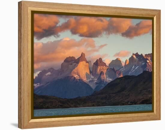 Chile, Magallanes Region, Torres Del Paine National Park, Lago Pehoe, Dawn Landscape-Walter Bibikow-Framed Premier Image Canvas