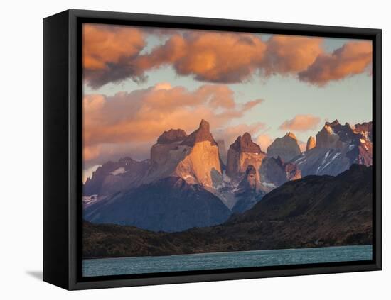 Chile, Magallanes Region, Torres Del Paine National Park, Lago Pehoe, Dawn Landscape-Walter Bibikow-Framed Premier Image Canvas