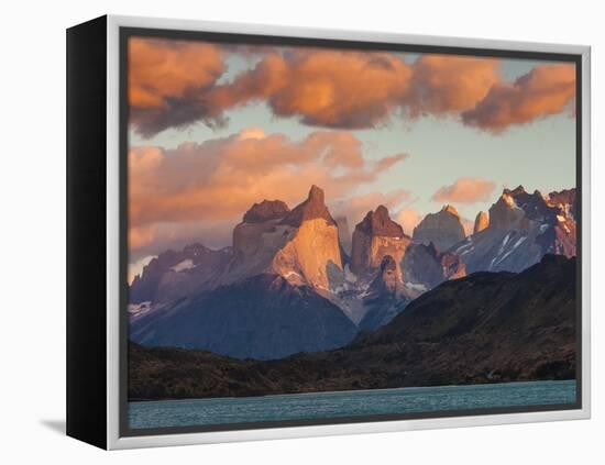 Chile, Magallanes Region, Torres Del Paine National Park, Lago Pehoe, Dawn Landscape-Walter Bibikow-Framed Premier Image Canvas