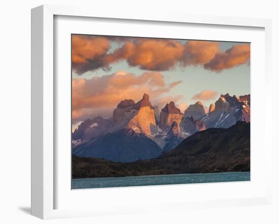 Chile, Magallanes Region, Torres Del Paine National Park, Lago Pehoe, Dawn Landscape-Walter Bibikow-Framed Photographic Print