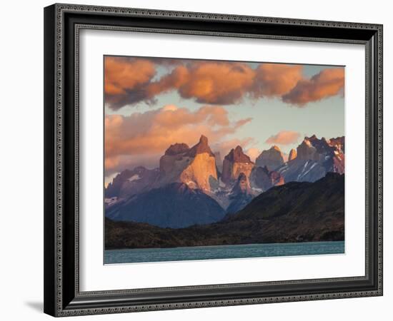 Chile, Magallanes Region, Torres Del Paine National Park, Lago Pehoe, Dawn Landscape-Walter Bibikow-Framed Photographic Print