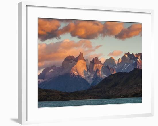 Chile, Magallanes Region, Torres Del Paine National Park, Lago Pehoe, Dawn Landscape-Walter Bibikow-Framed Photographic Print