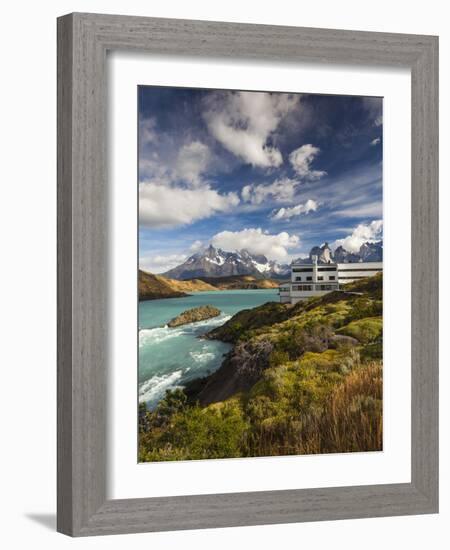 Chile, Magallanes Region, Torres Del Paine National Park, Lago Pehoe, Explora Hotel-Walter Bibikow-Framed Photographic Print