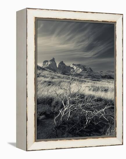 Chile, Magallanes Region, Torres Del Paine National Park, Landscape by Salto Grande Waterfall-Walter Bibikow-Framed Premier Image Canvas