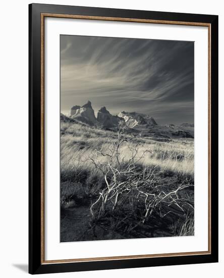 Chile, Magallanes Region, Torres Del Paine National Park, Landscape by Salto Grande Waterfall-Walter Bibikow-Framed Photographic Print