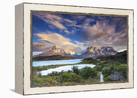 Chile, Patagonia, Torres Del Paine National Park (Unesco Site), Lake Peohe-Michele Falzone-Framed Premier Image Canvas