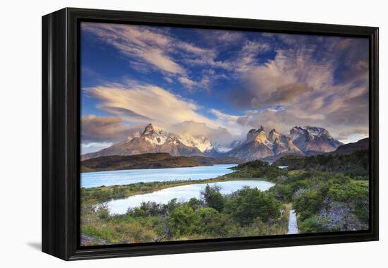 Chile, Patagonia, Torres Del Paine National Park (Unesco Site), Lake Peohe-Michele Falzone-Framed Premier Image Canvas