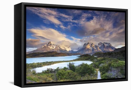 Chile, Patagonia, Torres Del Paine National Park (Unesco Site), Lake Peohe-Michele Falzone-Framed Premier Image Canvas