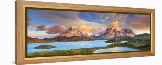 Chile, Patagonia, Torres Del Paine National Park (Unesco Site), Lake Peohe-Michele Falzone-Framed Premier Image Canvas