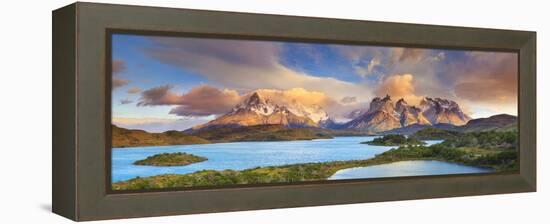 Chile, Patagonia, Torres Del Paine National Park (Unesco Site), Lake Peohe-Michele Falzone-Framed Premier Image Canvas