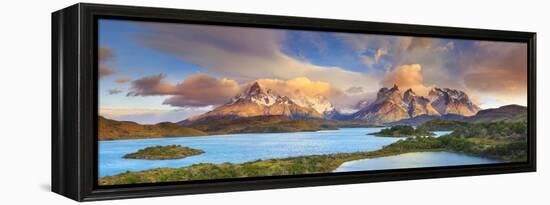 Chile, Patagonia, Torres Del Paine National Park (Unesco Site), Lake Peohe-Michele Falzone-Framed Premier Image Canvas