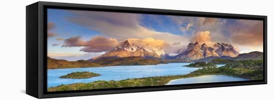 Chile, Patagonia, Torres Del Paine National Park (Unesco Site), Lake Peohe-Michele Falzone-Framed Premier Image Canvas