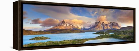 Chile, Patagonia, Torres Del Paine National Park (Unesco Site), Lake Peohe-Michele Falzone-Framed Premier Image Canvas