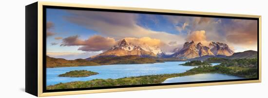 Chile, Patagonia, Torres Del Paine National Park (Unesco Site), Lake Peohe-Michele Falzone-Framed Premier Image Canvas