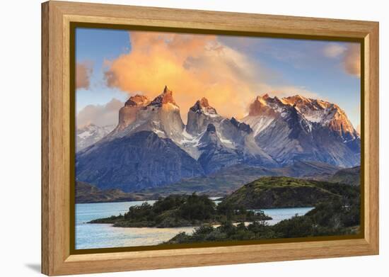 Chile, Patagonia, Torres Del Paine National Park (Unesco Site), Lake Peohe-Michele Falzone-Framed Premier Image Canvas