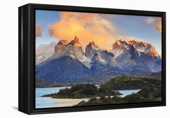 Chile, Patagonia, Torres Del Paine National Park (Unesco Site), Lake Peohe-Michele Falzone-Framed Premier Image Canvas