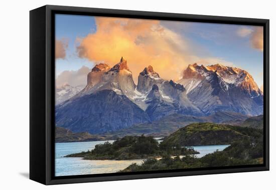 Chile, Patagonia, Torres Del Paine National Park (Unesco Site), Lake Peohe-Michele Falzone-Framed Premier Image Canvas